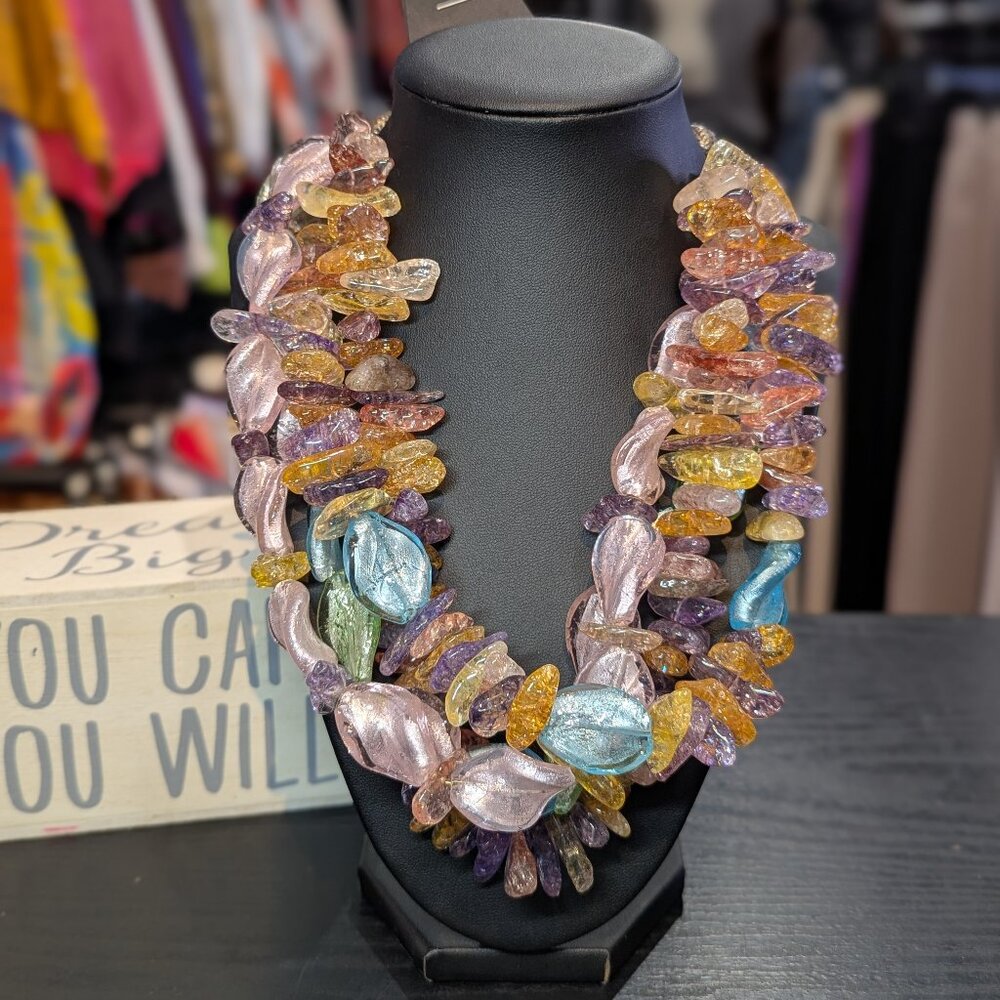 Vintage Venetian Glass Beaded Necklace